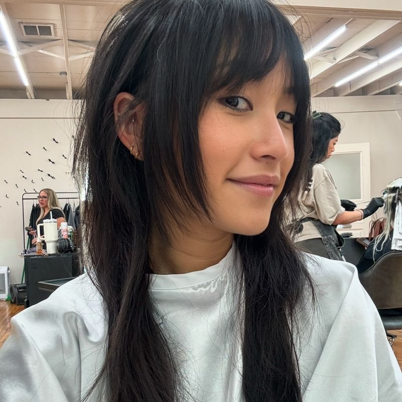 Disconnected Bangs for Thick Hair