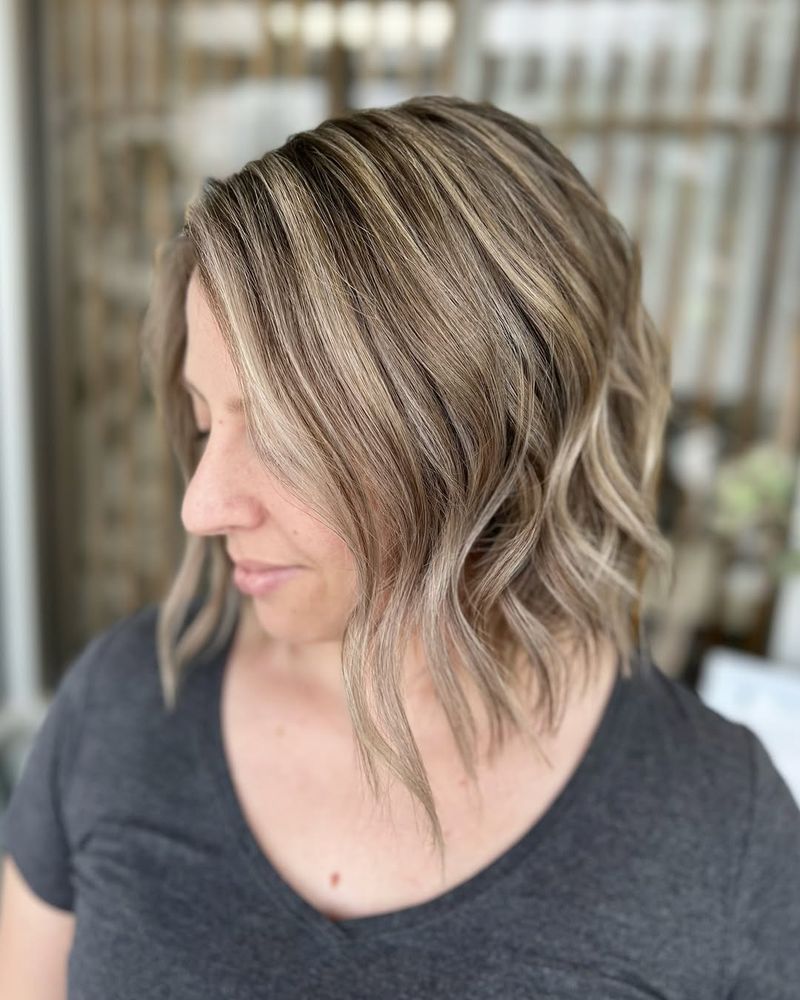 Tousled Bob with Highlights