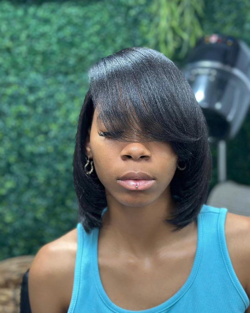 Thick Bangs with Sleek Bob