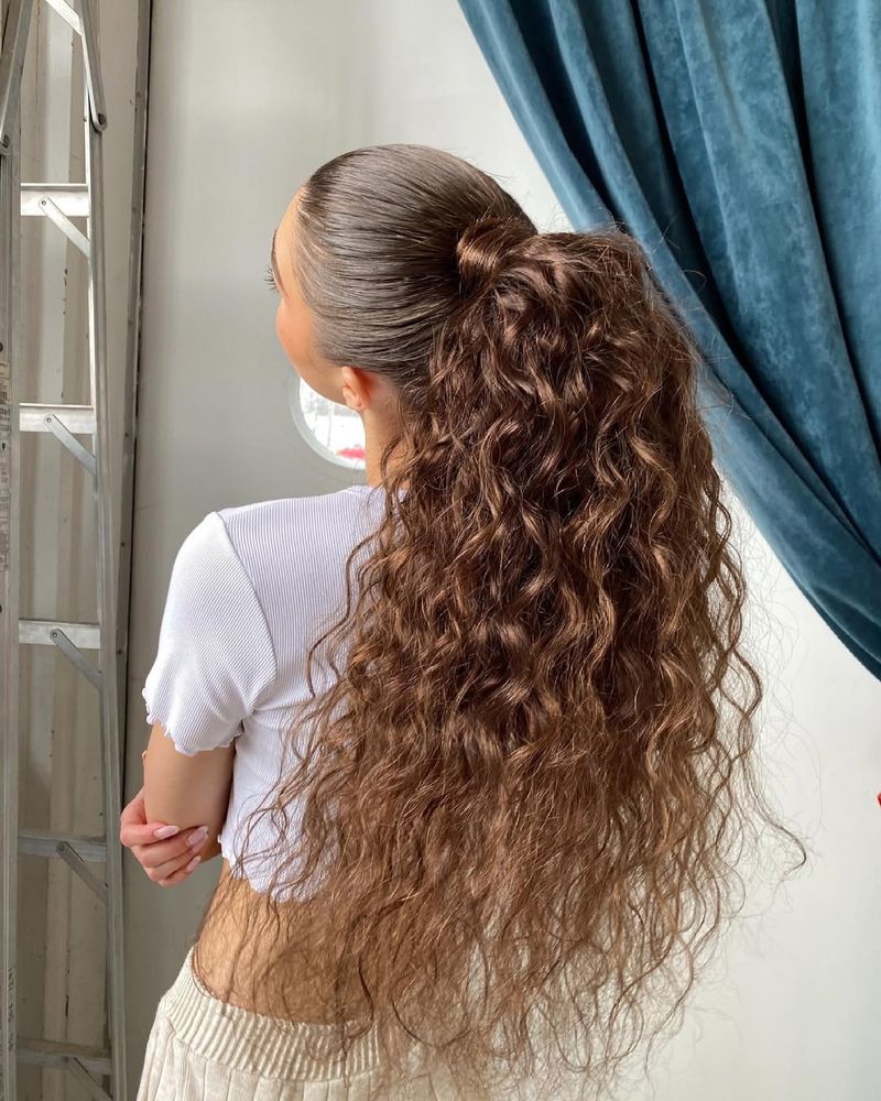 Voluminous Curly Ponytail