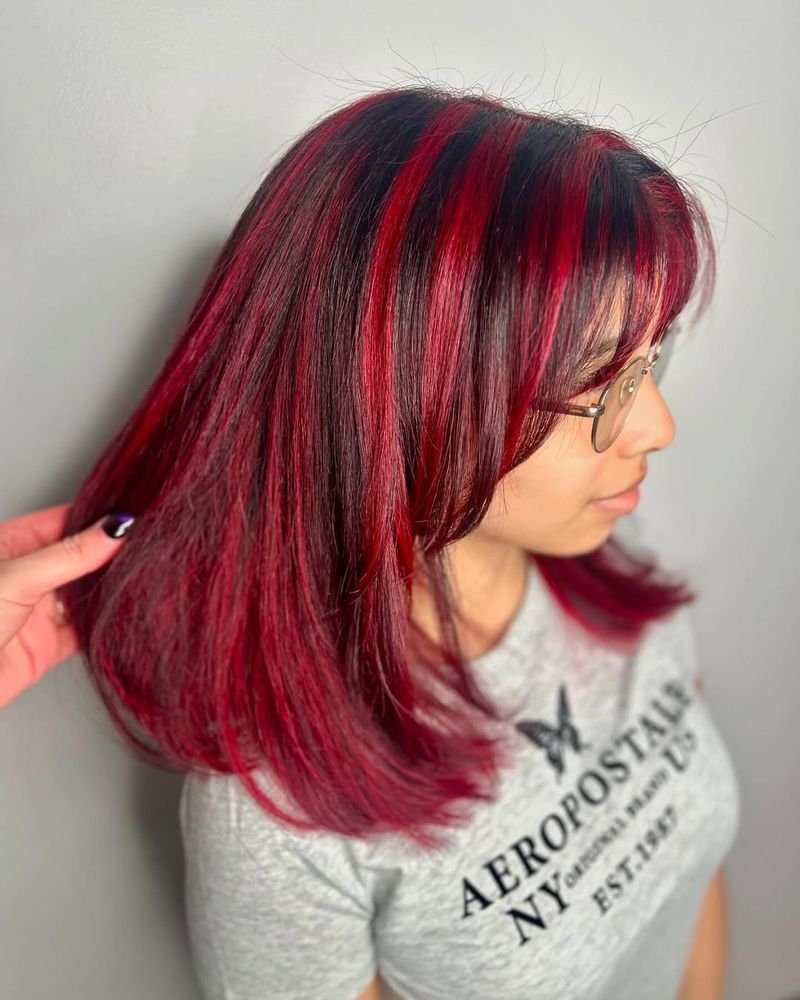 Raspberry Red Streaks