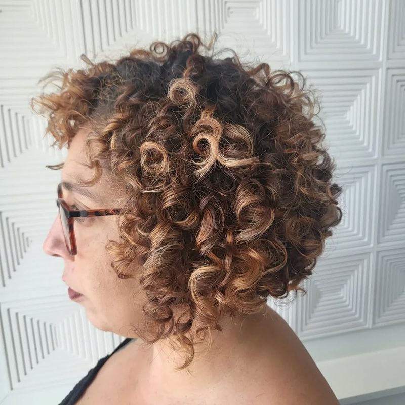 Messy Curly Bob