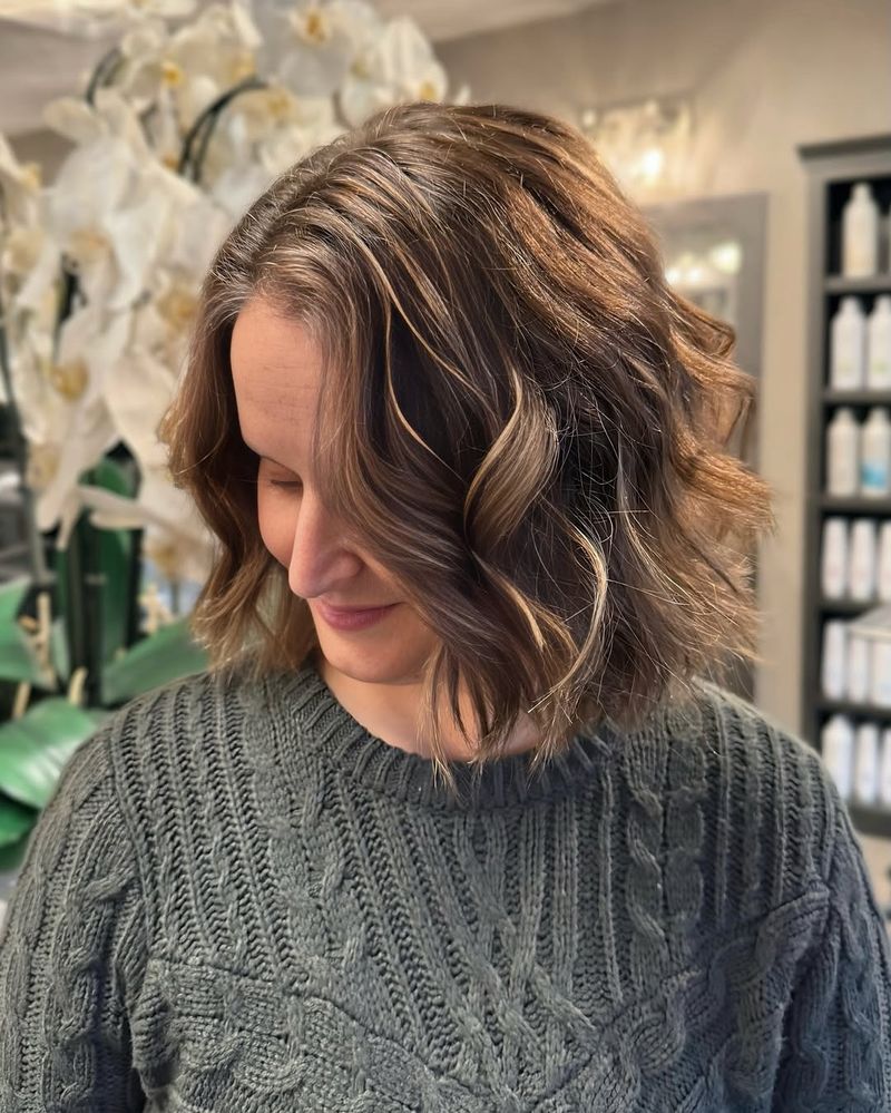 Choppy Bob with Highlights