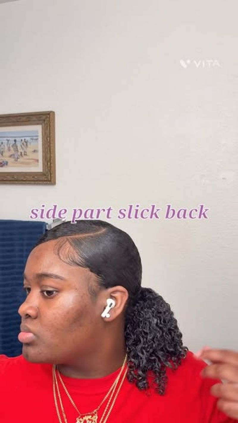 Slicked Back Side Part