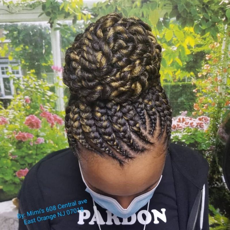 Intricate Cornrow Updo