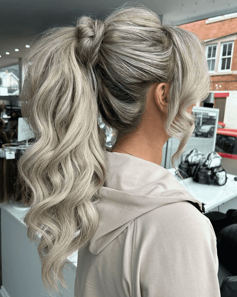 Curly Blonde Ponytail