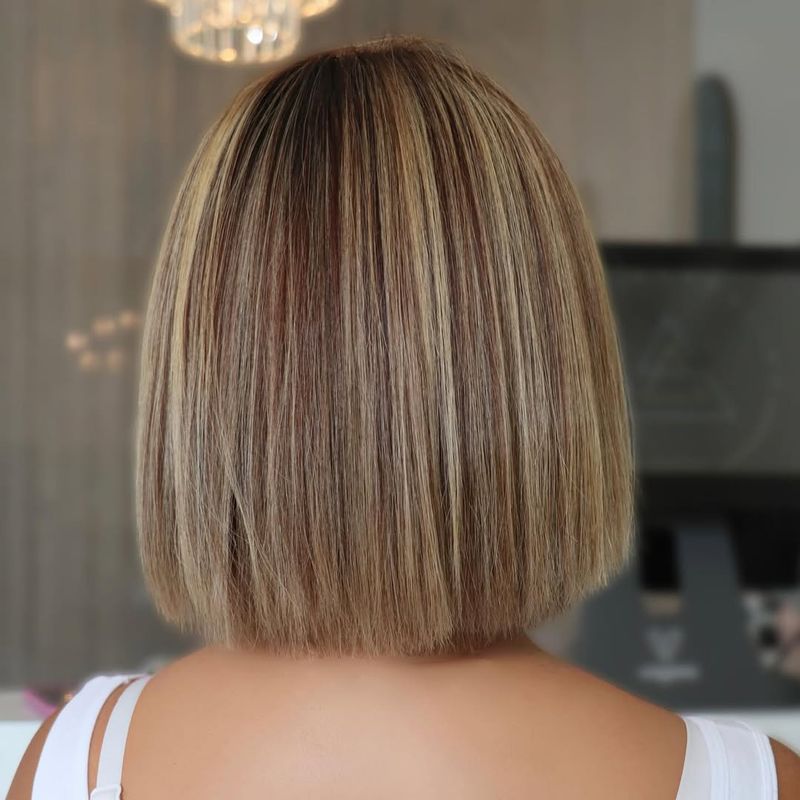 Sleek Bob with Highlights