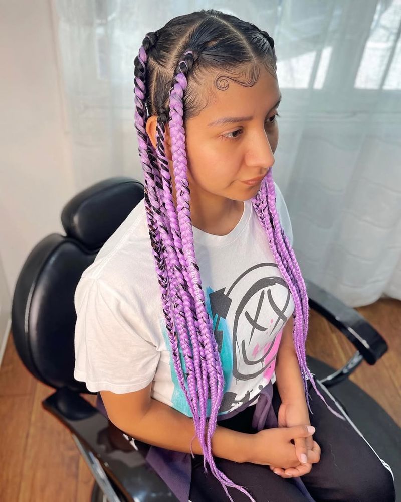 Lavender Jumbo Braids