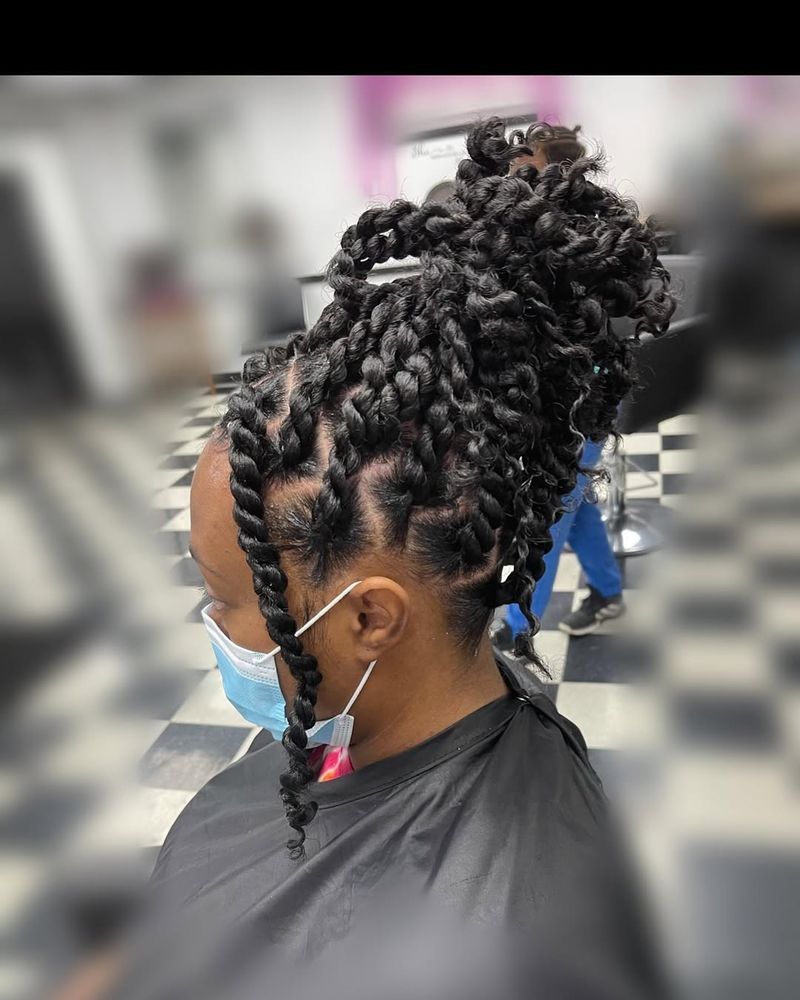 Elegant Updo Passion Twists