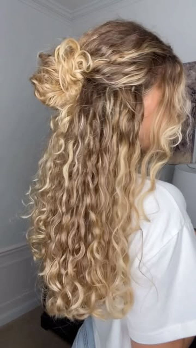 Messy Half-Up Bun