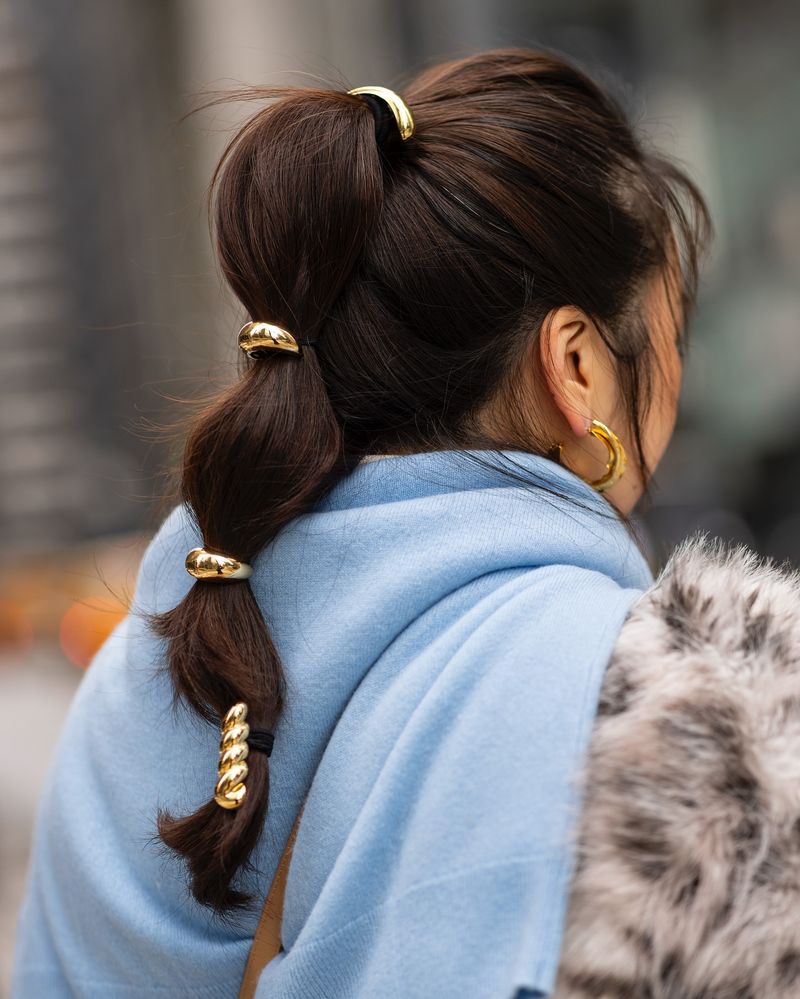 Ponytail with Jeweled Accessories