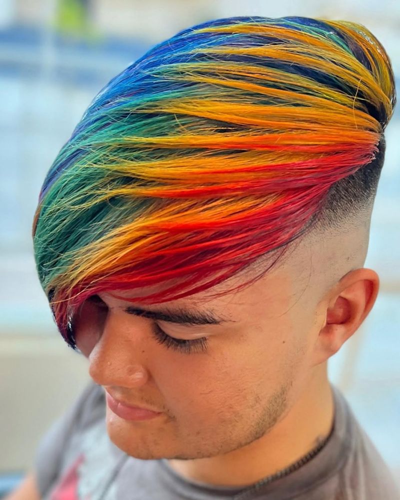 Rainbow Gel Streaks