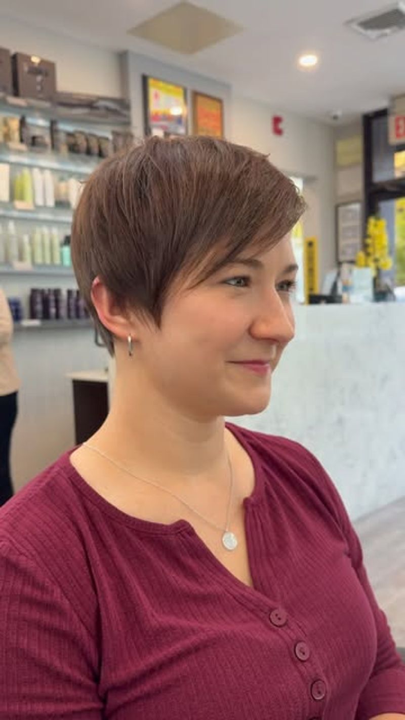 Caramel Brown Pixie Cut