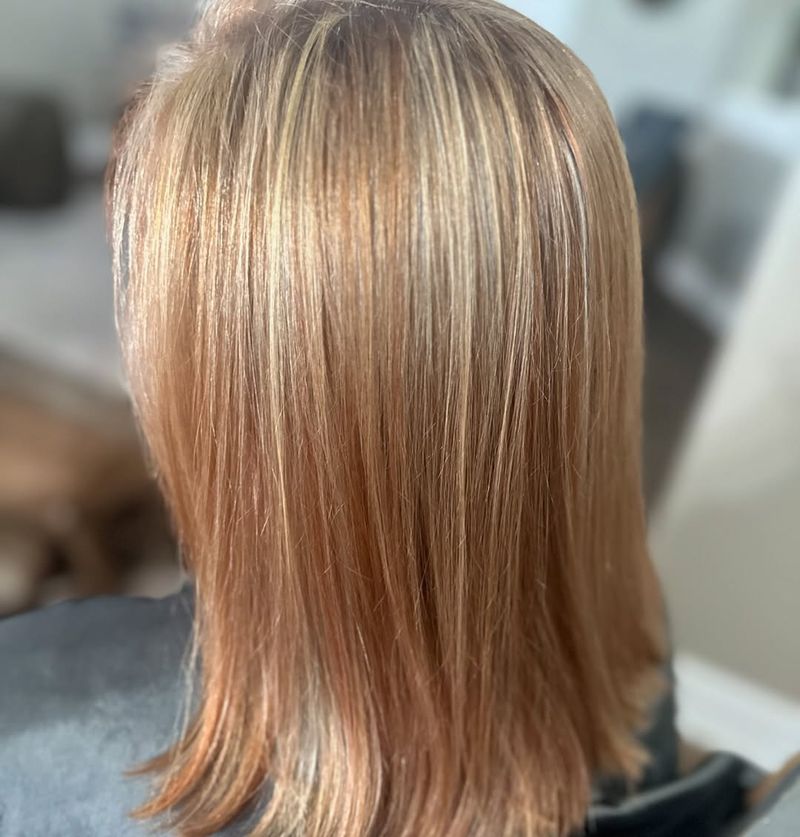 Golden Highlights on Red Hair