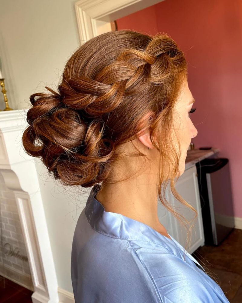 Modern Bun with Side Braid