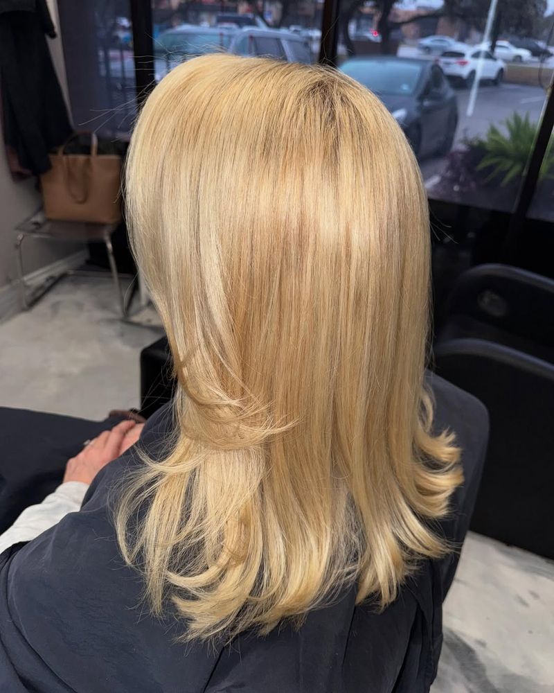 Silken Blonde Elegance