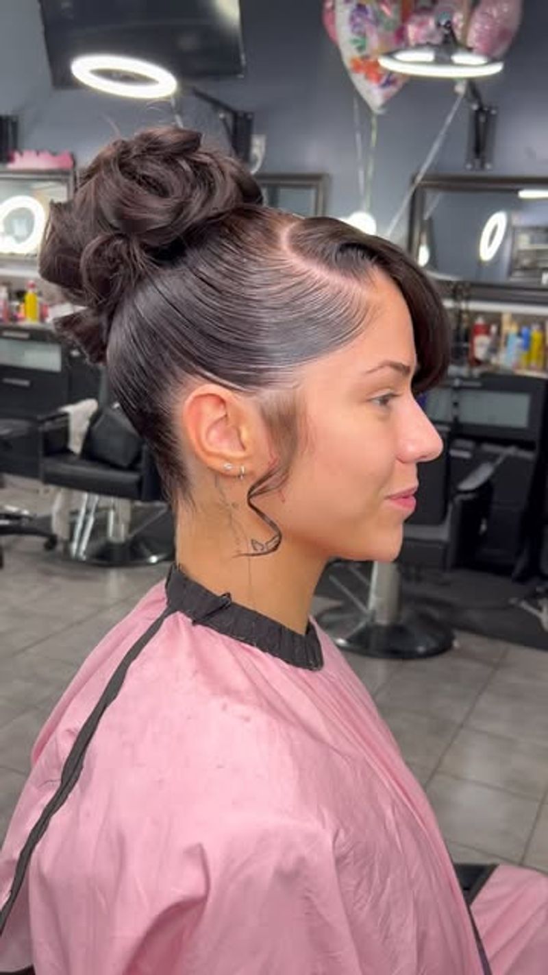 Elegant Chignon with Bangs