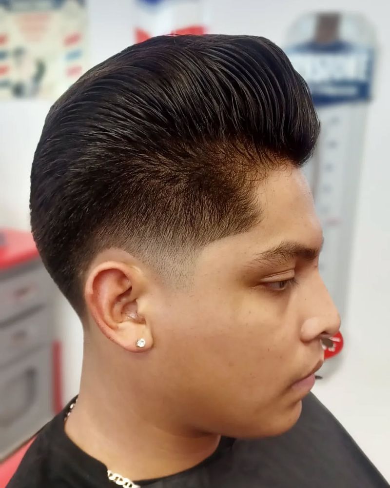 Pompadour with Fade