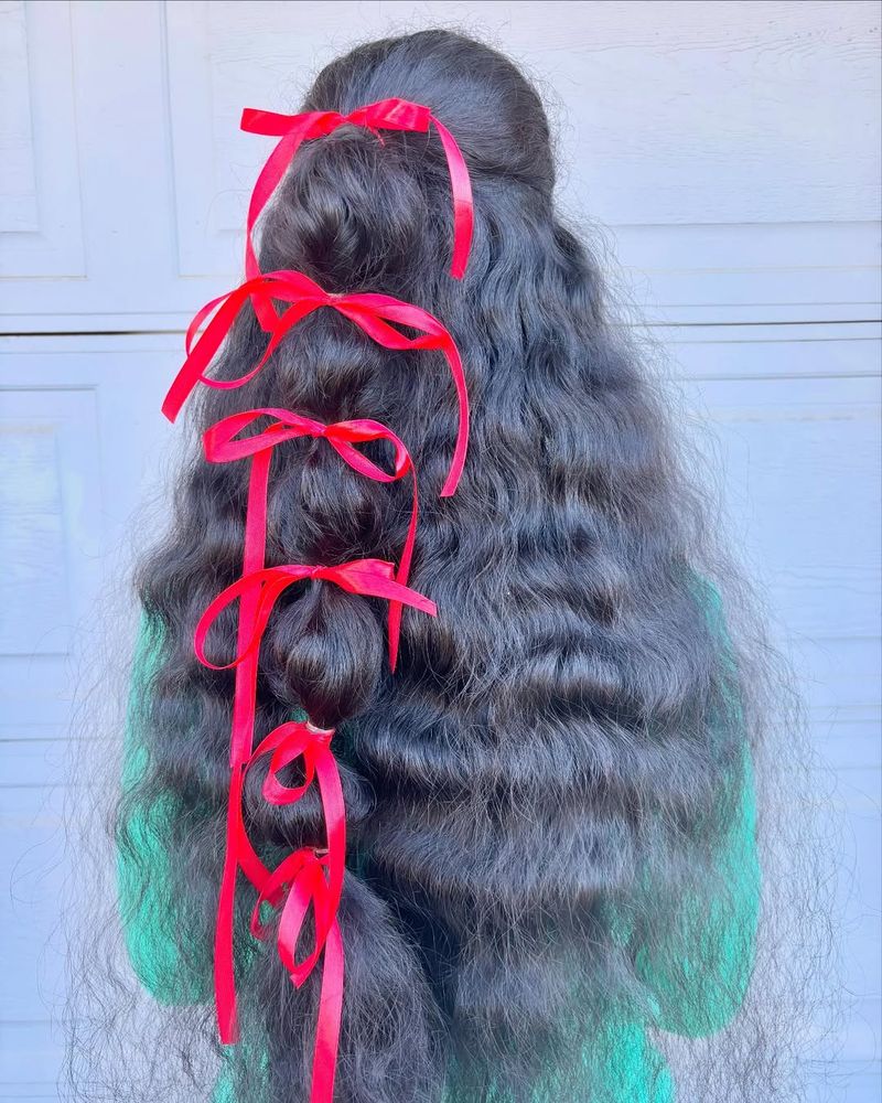 Bubble Braid with Ribbon Weave