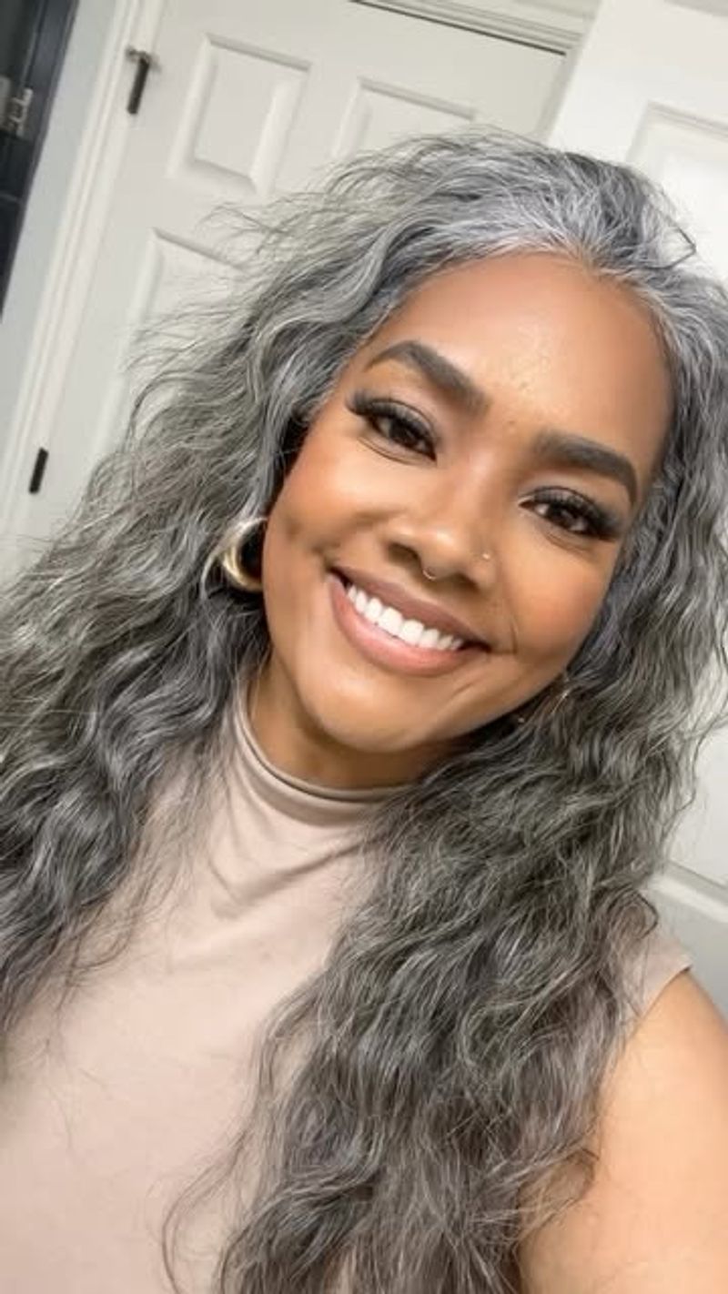 Silver Tousled Waves