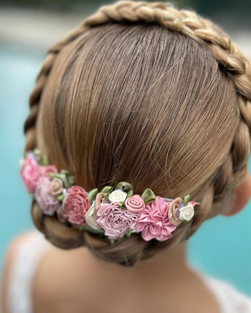 Braided Halo with Roses