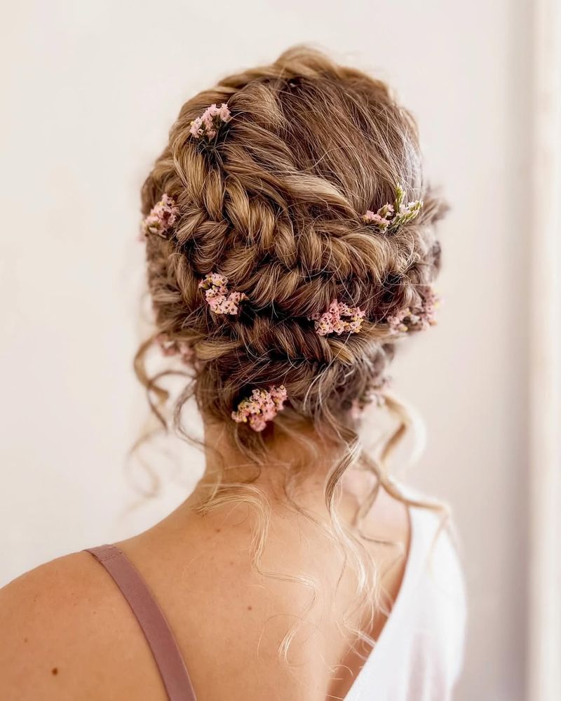 Braided Updo with Florals