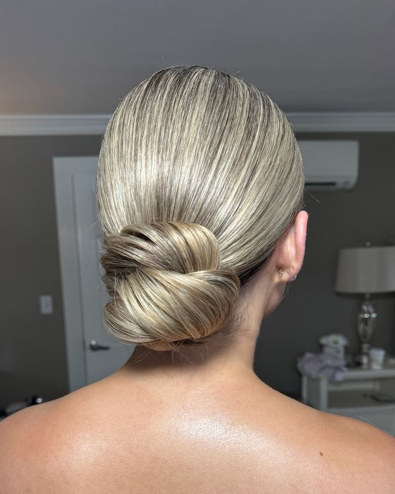 Slicked-Back Soft Updo