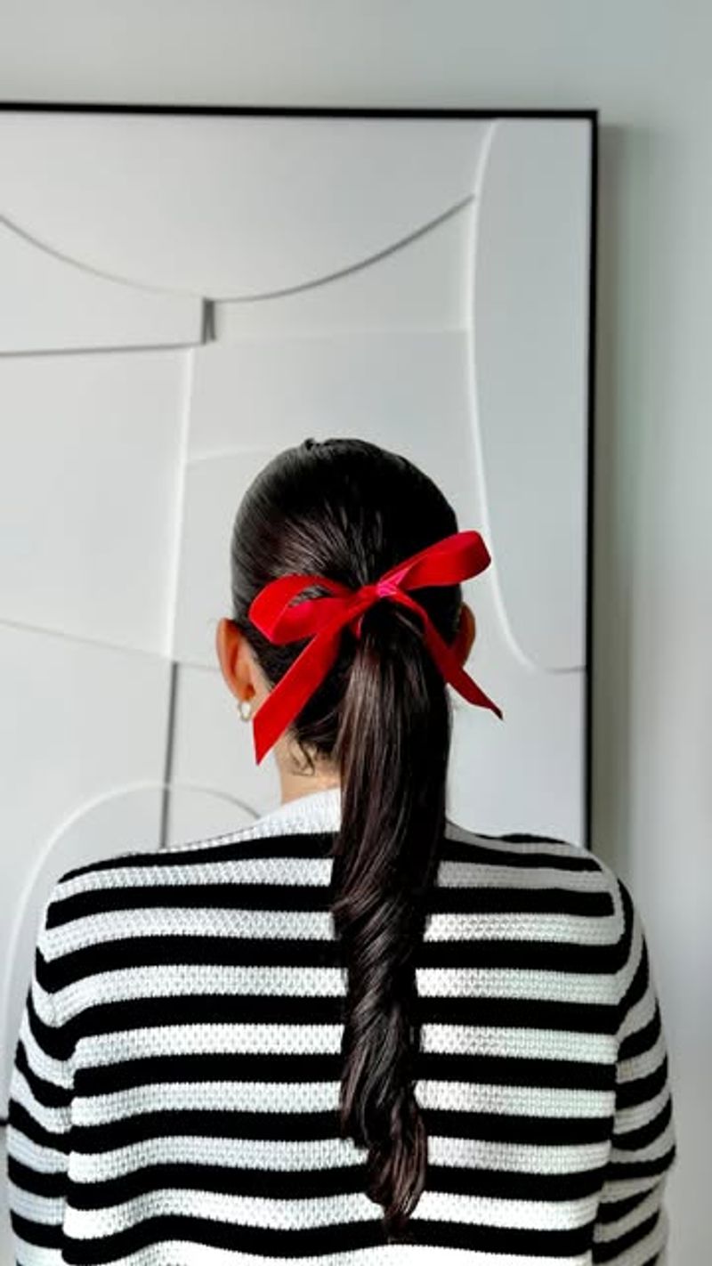 Slicked-Back with Ribbon