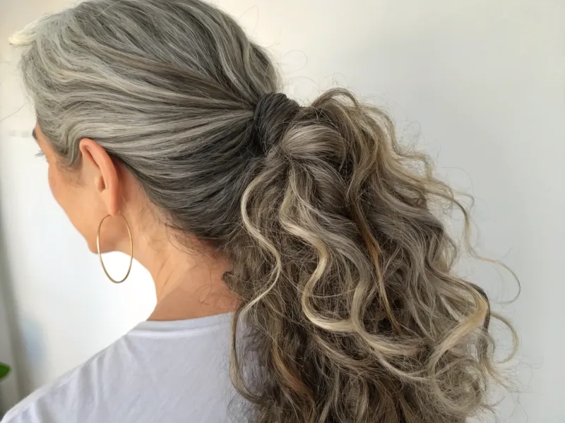 Loose Curly Ponytail