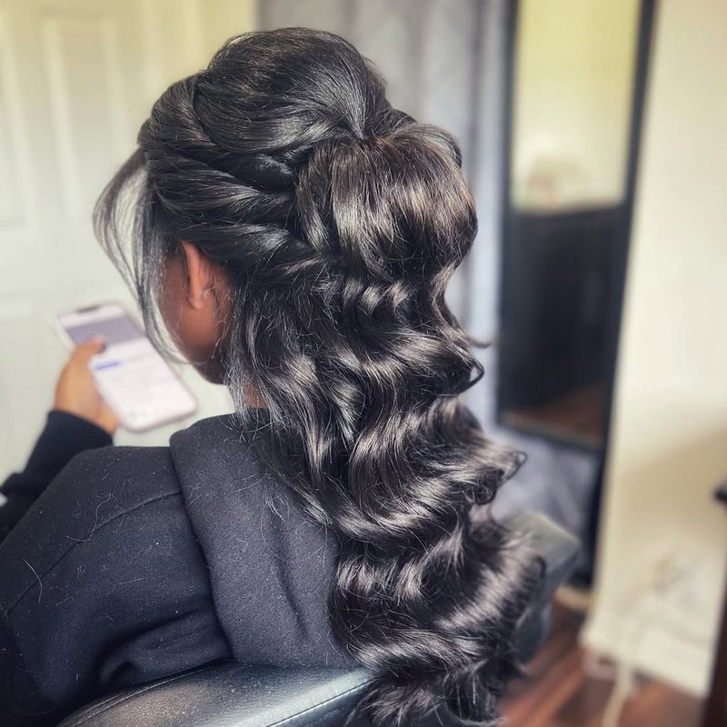 Glamorous Hollywood Waves Updo