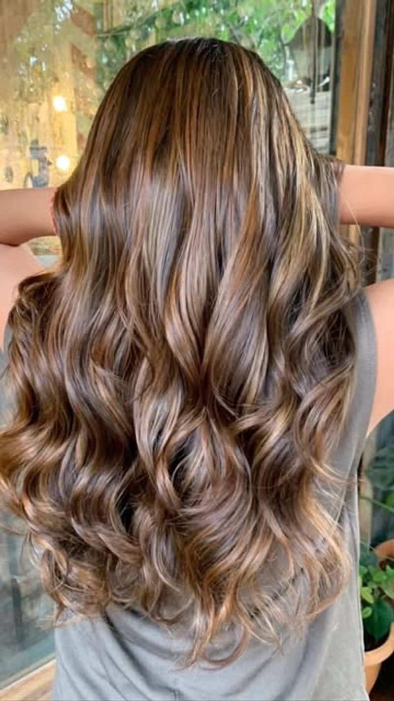 Caramel Brown with Honey Highlights