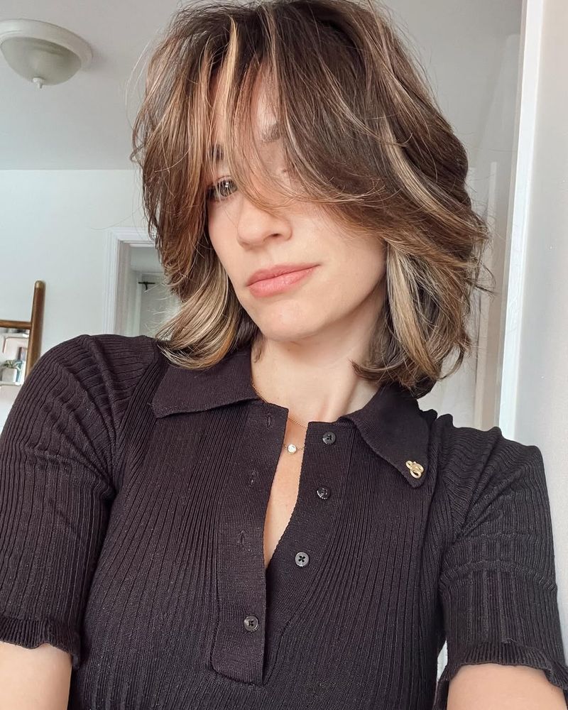 Shaggy Bob with Highlights