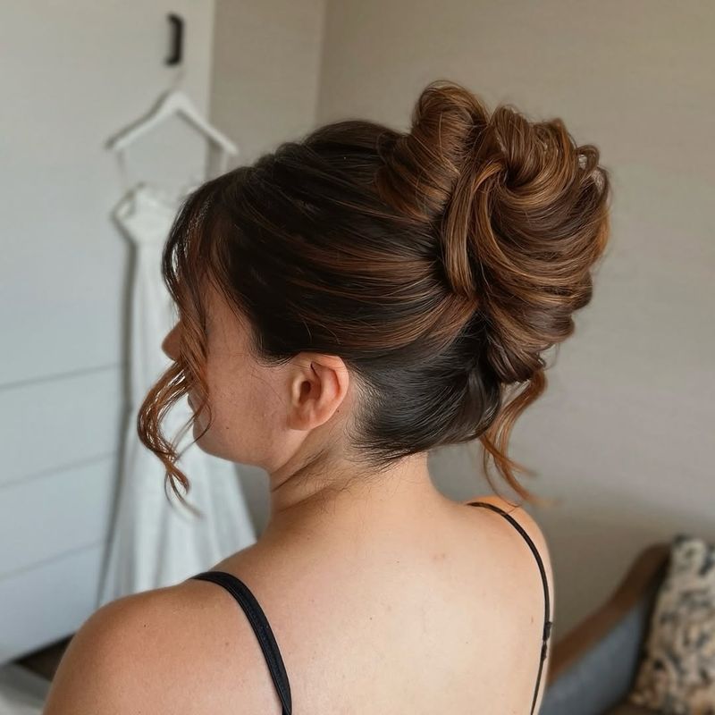 Elegant Updo with Wavy Strands