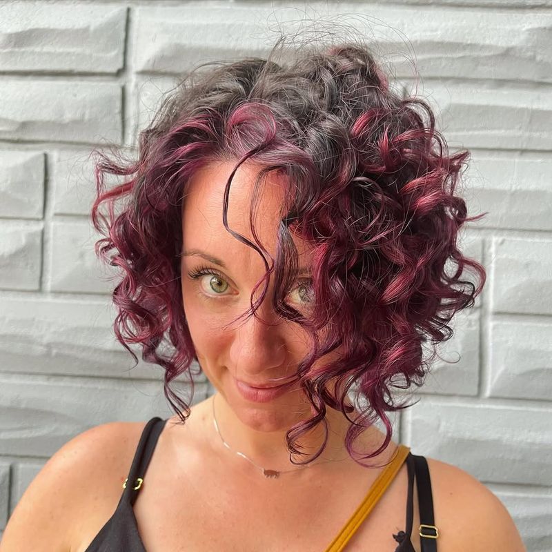 Glistening Garnet Curls