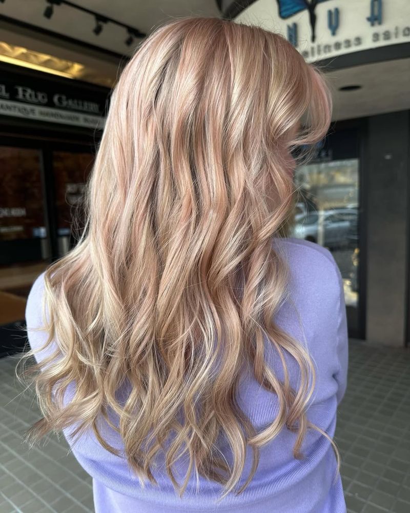 Rose Gold Blonde Highlights