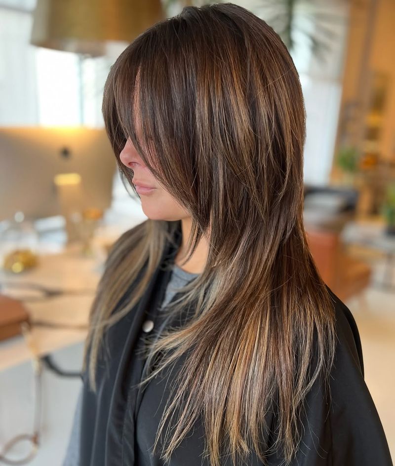 Gelaagde shag met highlights