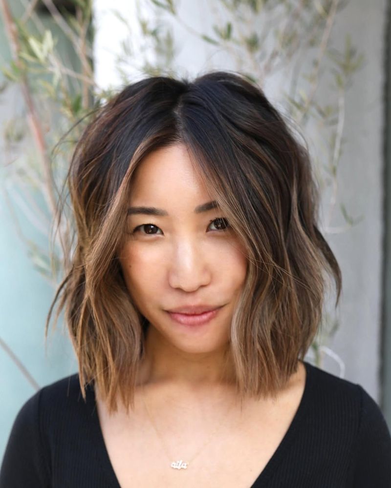 Textured Bob with Highlights