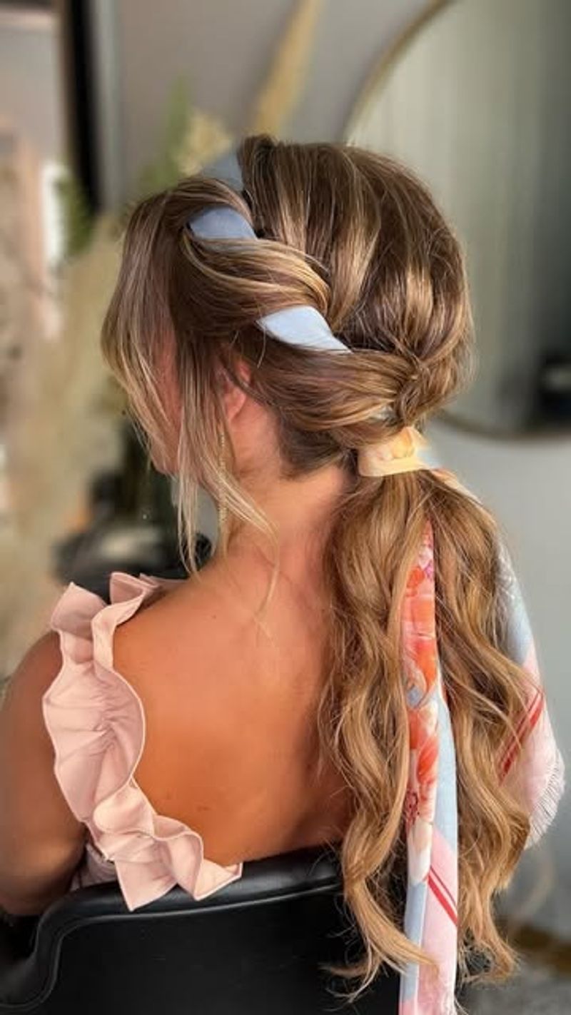 Ponytail with Hair Scarf