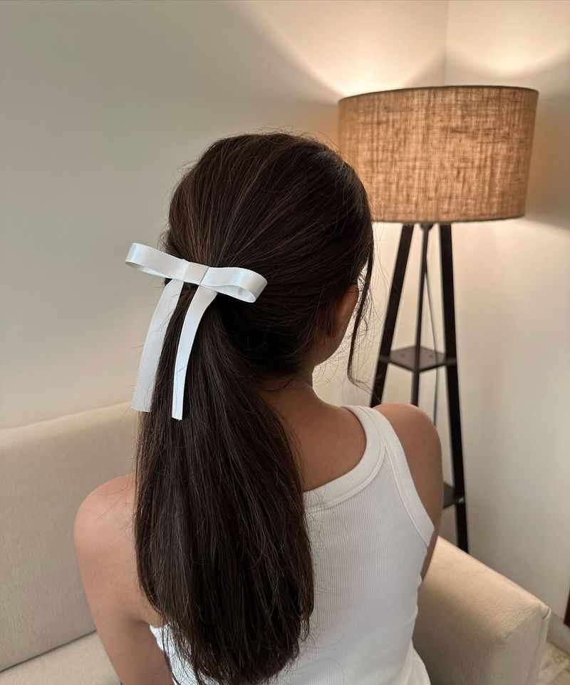 Ponytail with a Bow Clip