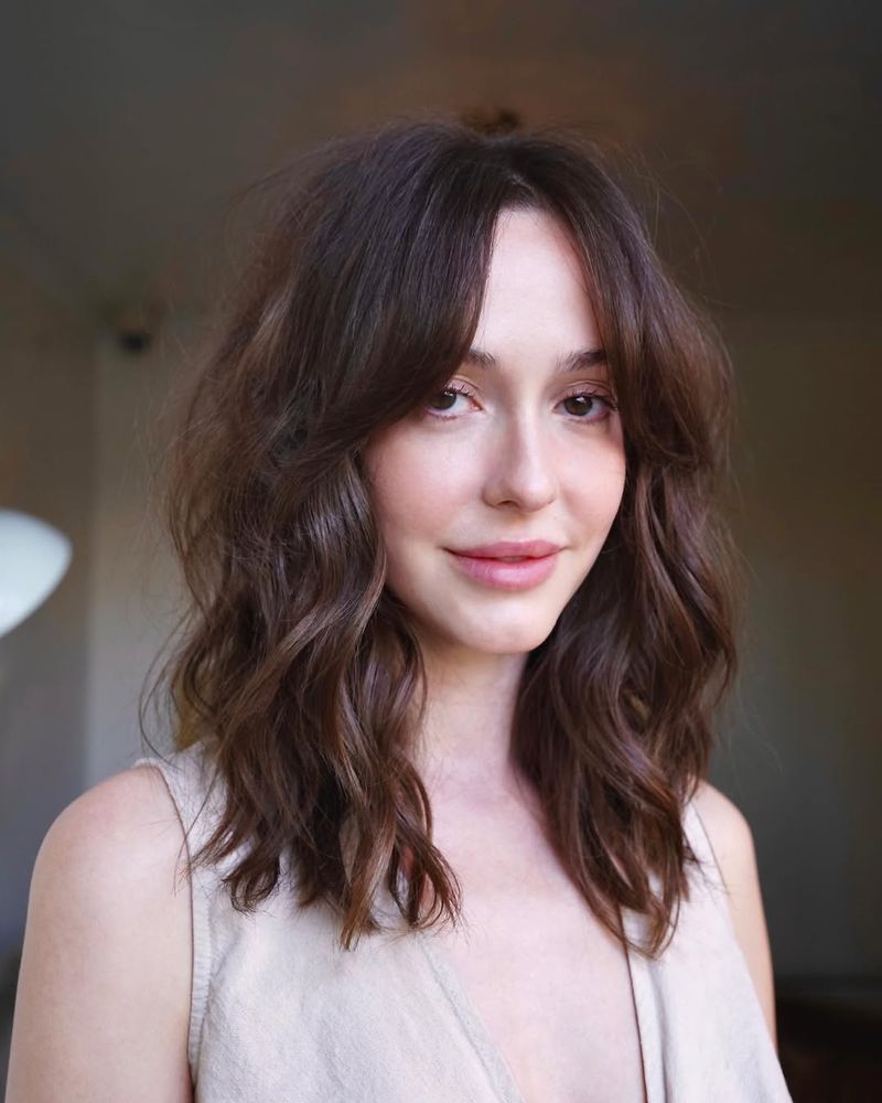 Curtain Bangs for Wavy Hair