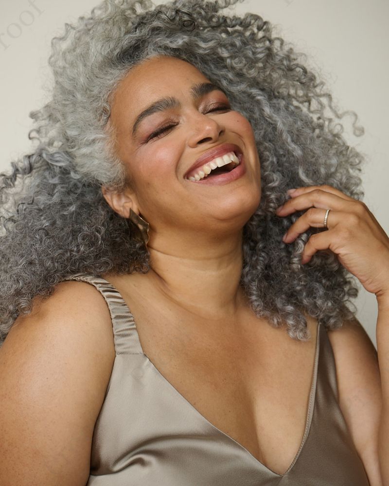 Elegant Silver Afro