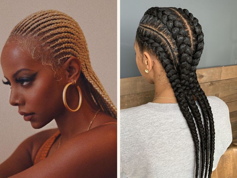 Classic Straight-Back Cornrows