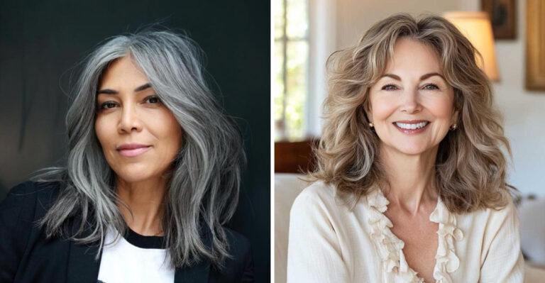 15 Hairstyles That Flatter Women Over 50 With High Foreheads