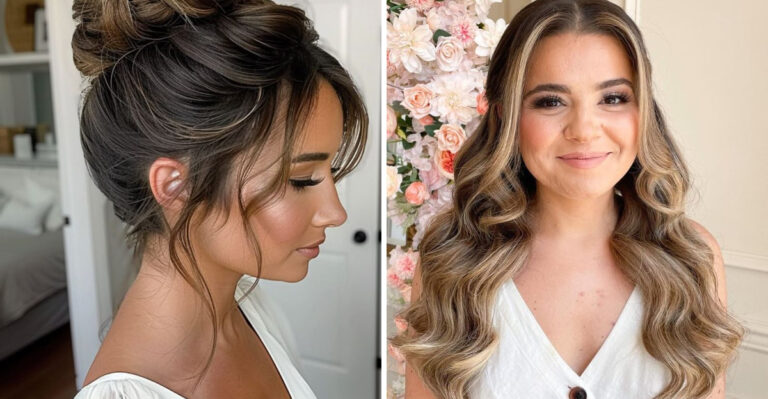 17 Bridal Styles That Slim Round Faces (Without the Tight Updo)