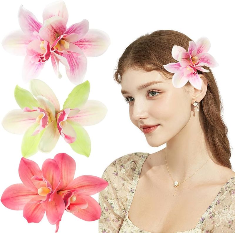 Orchid Hair Clips