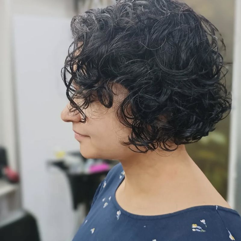 Chin-Length Curly Bobs