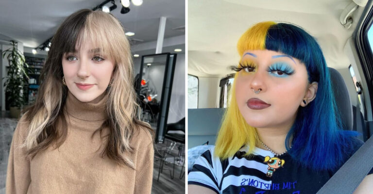Can’t Choose a Color? Creative Half-and-Half Hair You’ll Want to Try