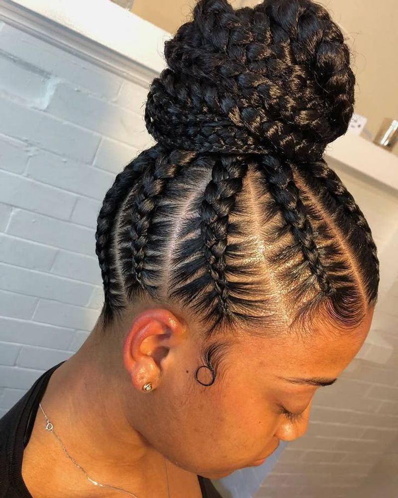 Cornrows with Bun