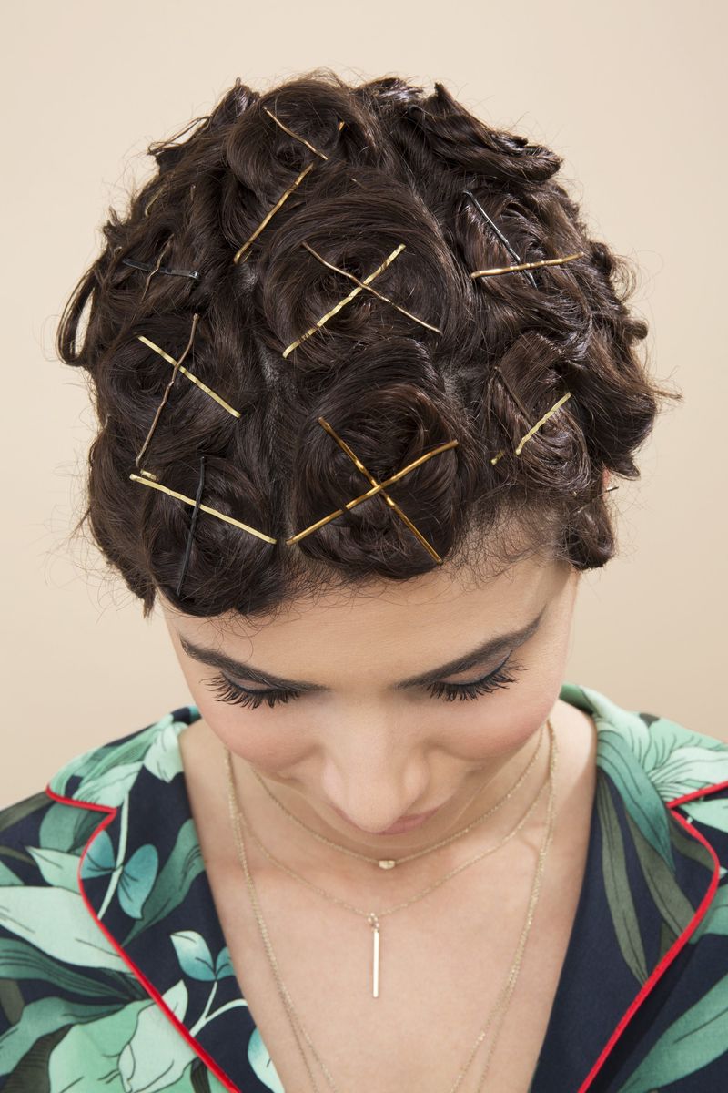 Pin Curls Overnight