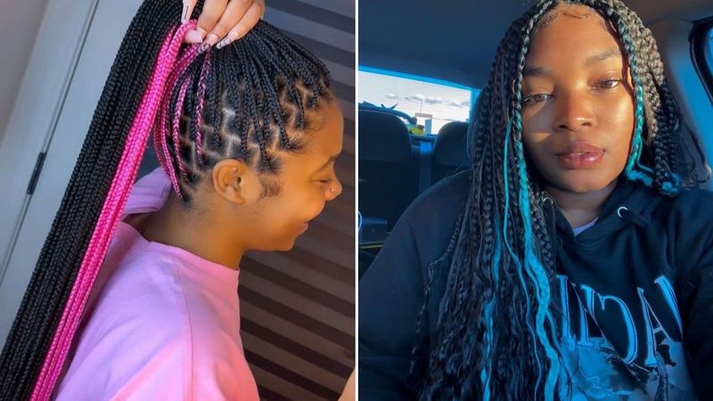 Colorful Cornrow Braids